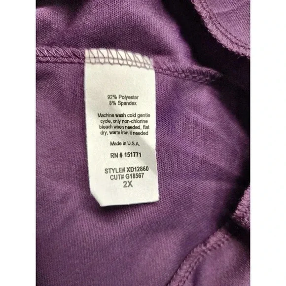 NWT Gilli Lidia Dress Dark Purple Plus Size 2X - Picture 7 of 7